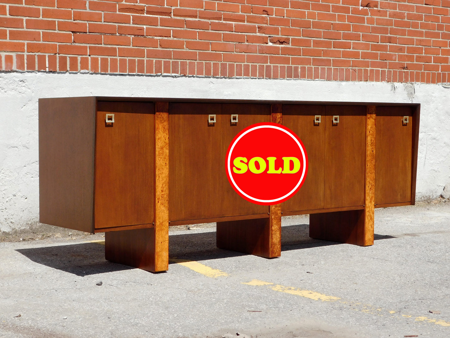 Vintage Burl Sideboard