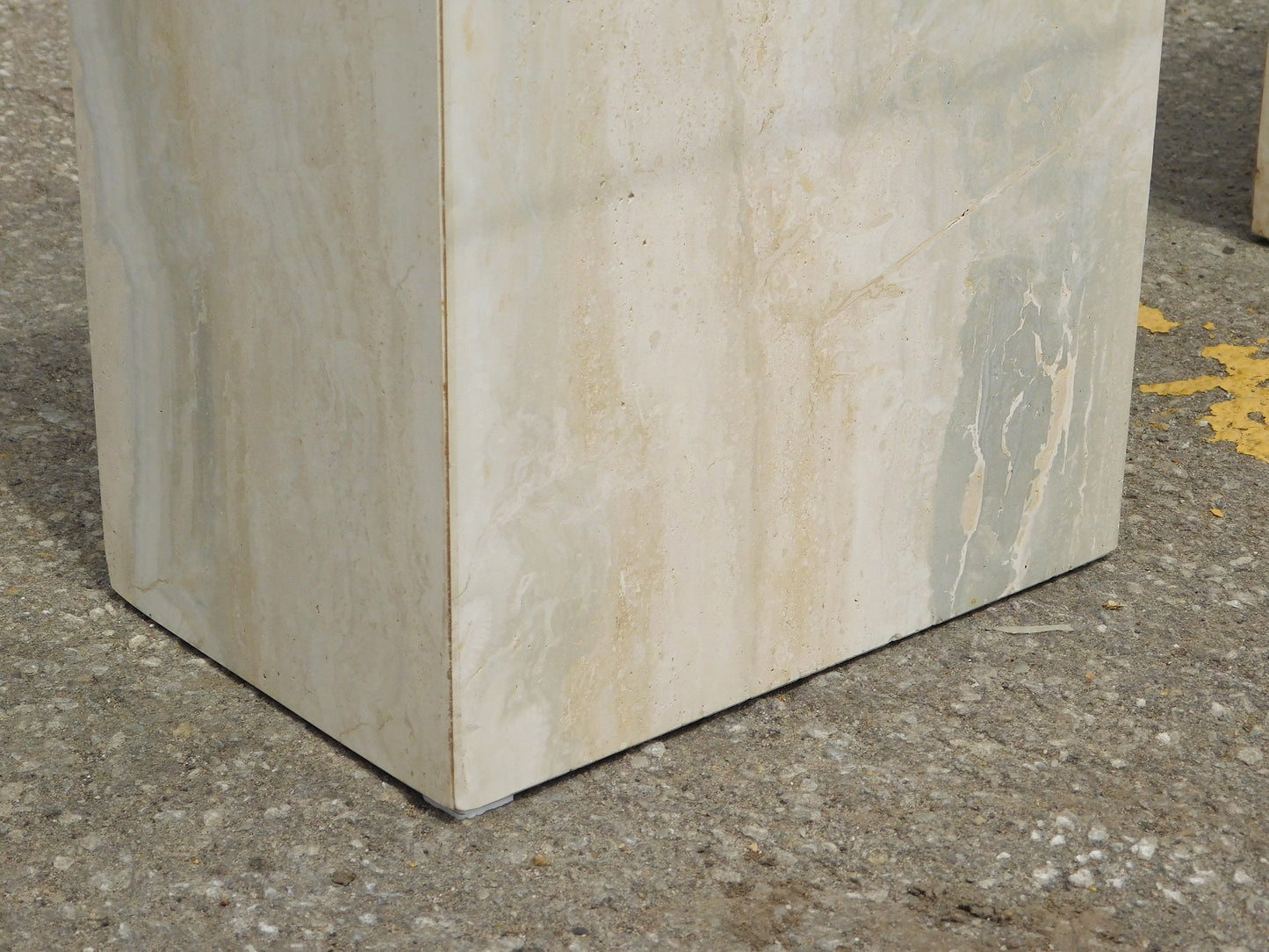 Travertine Side Table by Artedi