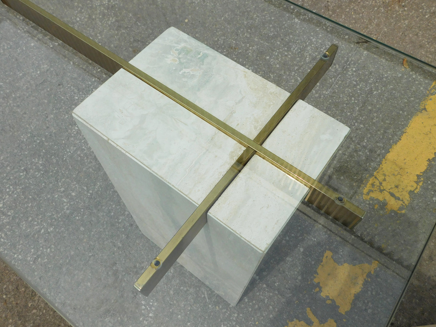Travertine Side Table by Artedi