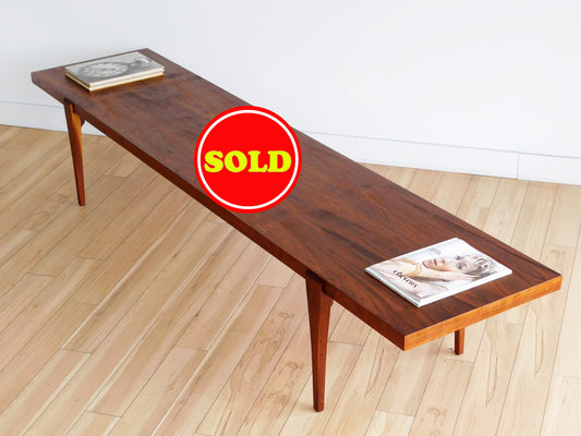 Table basse de planche de surf du milieu du siècle