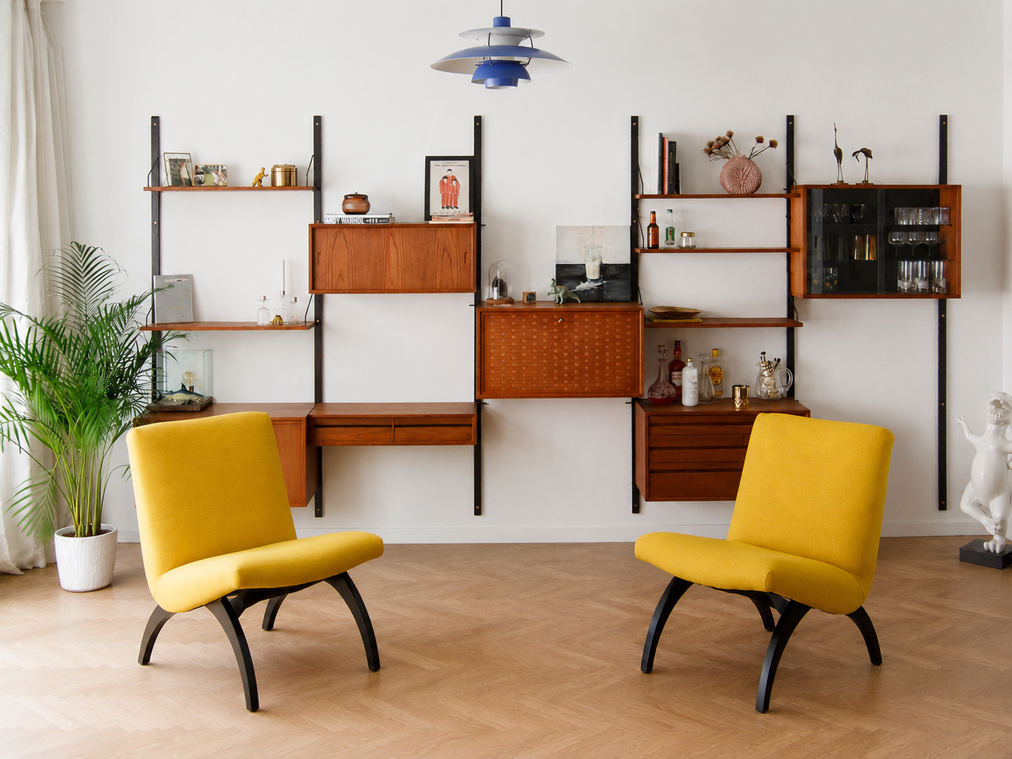 Milo Baughman style Scoop chairs