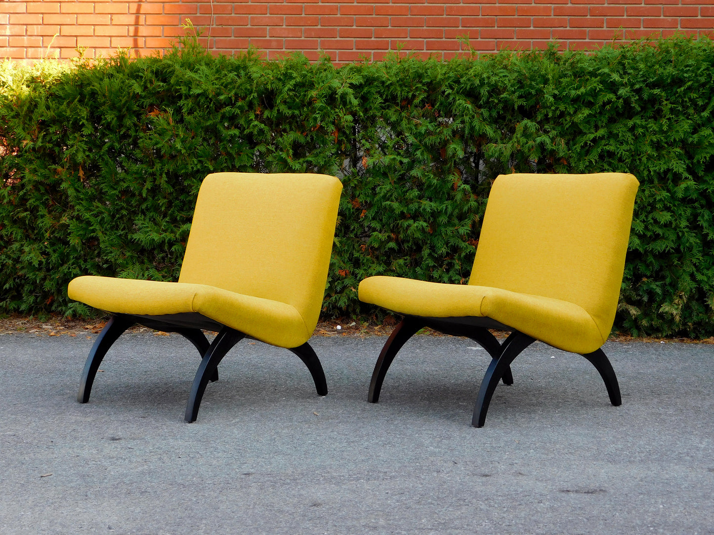 Milo Baughman style Scoop chairs