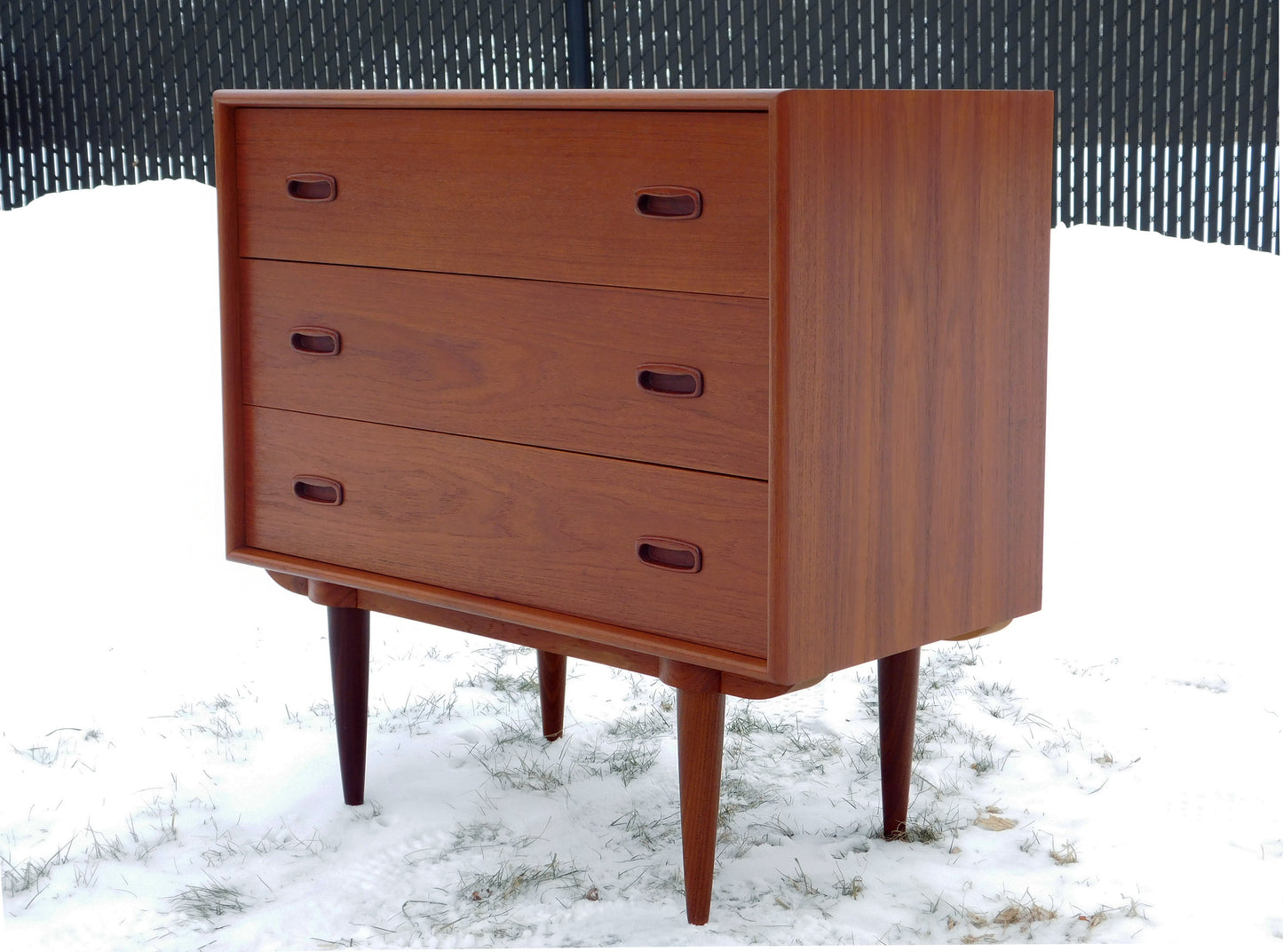 Danish 3 drawer teak dresser