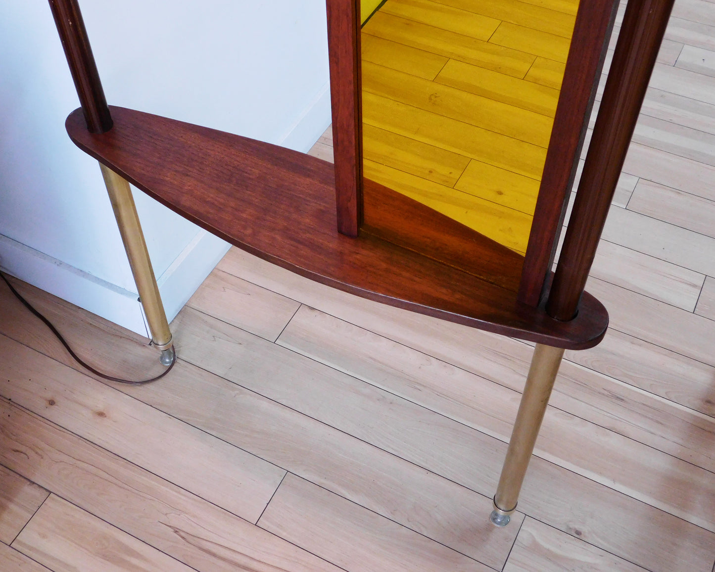 Mid century room tension pole divider