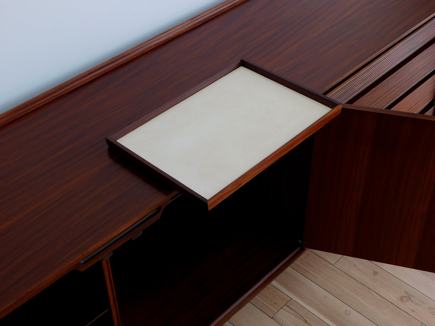 Vintage British Mid-Century Modern Afromasia Teak Credenza by Richard Hornby