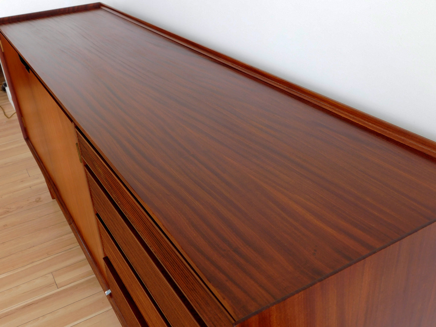 Vintage British Mid-Century Modern Afromasia Teak Credenza by Richard Hornby