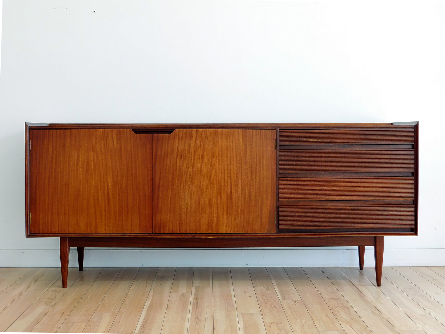 Vintage British Mid-Century Modern Afromasia Teak Credenza by Richard Hornby