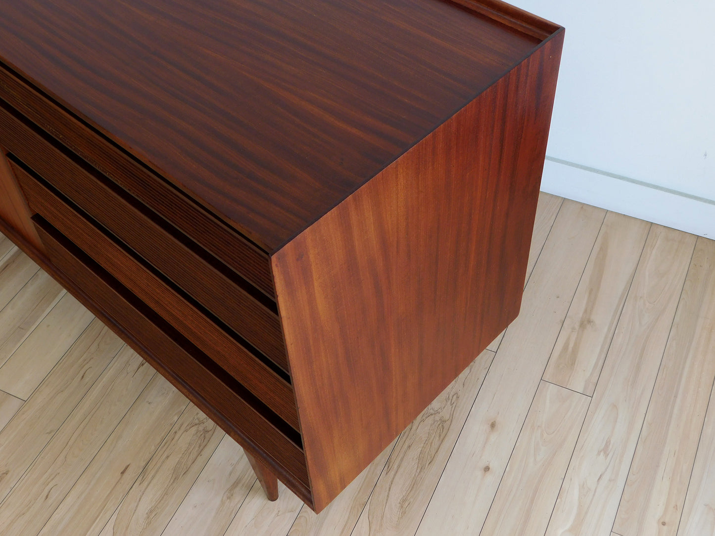 Vintage British Mid-Century Modern Afromasia Teak Credenza by Richard Hornby